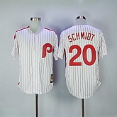 Phillies 20 Mike Schmidt White Cooperstown Collection Cool Base Jersey Sguo,baseball caps,new era cap wholesale,wholesale hats